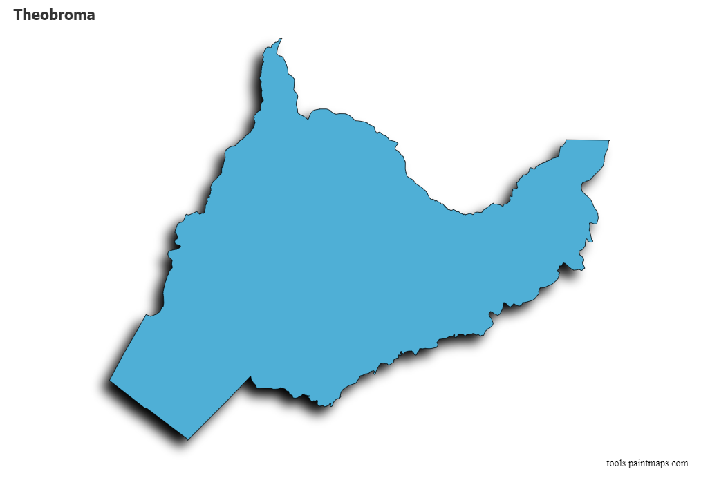 Mapa de Theobroma con efecto de sombra 3D