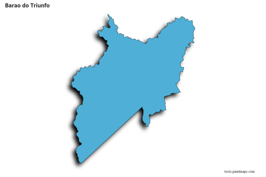 3D gölge efektli Barao do Triunfo haritası