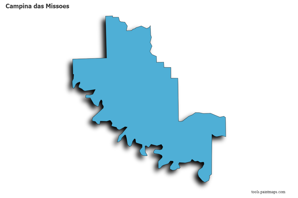 3D gölge efektli Campina das Missoes haritası