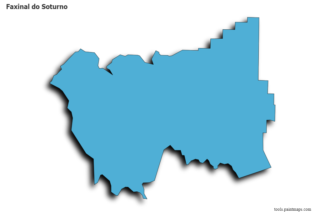 Mapa de Faxinal do Soturno con efecto de sombra 3D