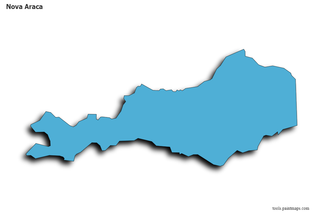 Mapa de Nova Araca con efecto de sombra 3D