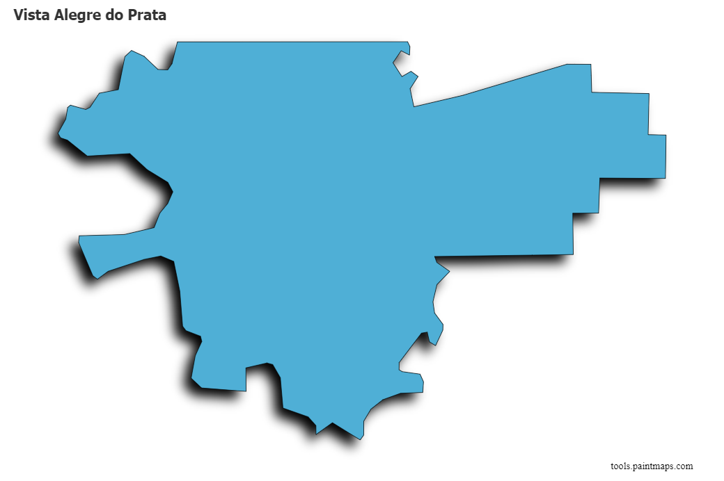 Mapa de Vista Alegre do Prata con efecto de sombra 3D