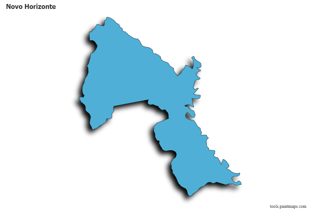 Novo Horizonte map with 3d shadow effect