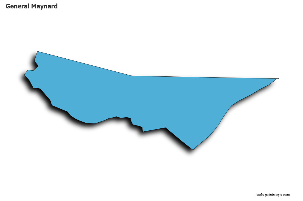 3D gölge efektli General Maynard haritası