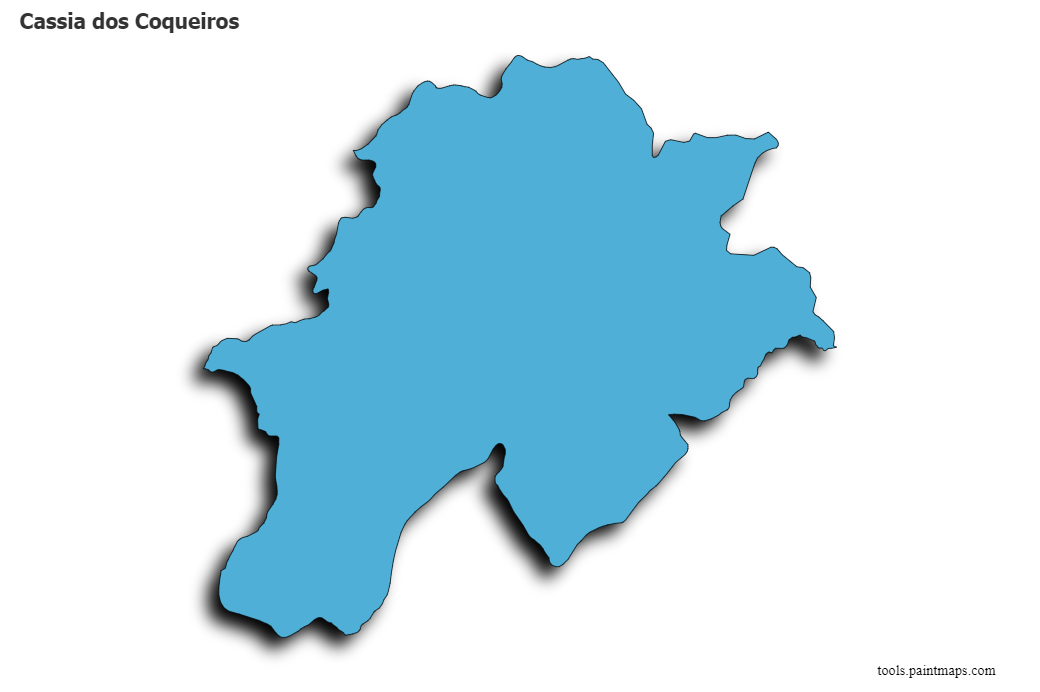 Cassia dos Coqueiros map with 3d shadow effect