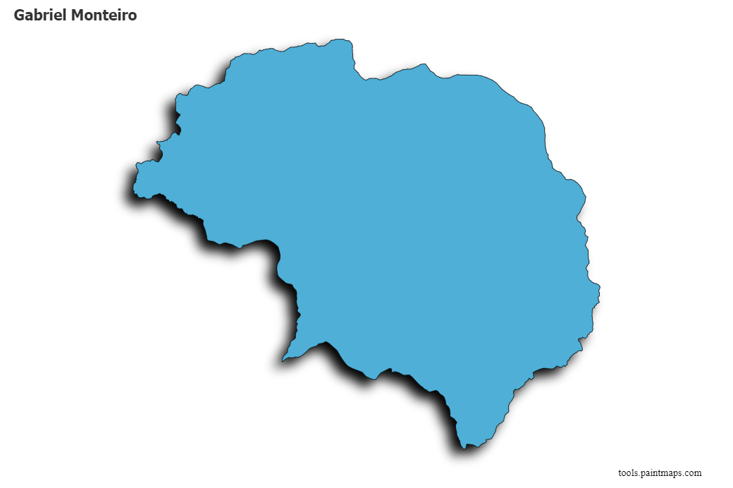 Mapa de Gabriel Monteiro con efecto de sombra 3D