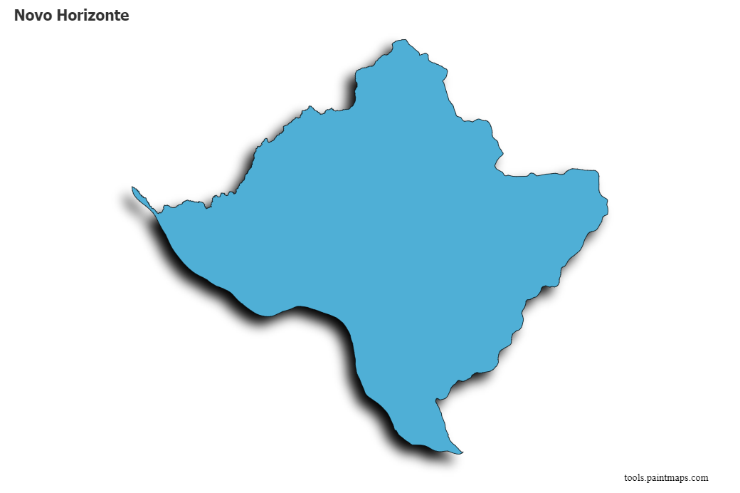 Novo Horizonte map with 3d shadow effect