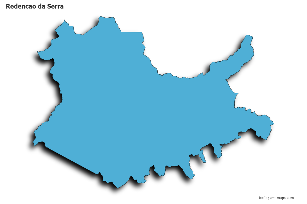 Redencao da Serra map with 3d shadow effect