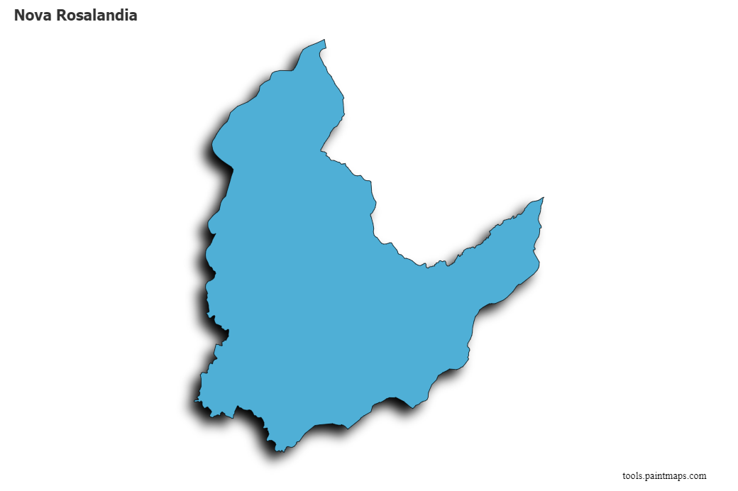3D gölge efektli Nova Rosalandia haritası