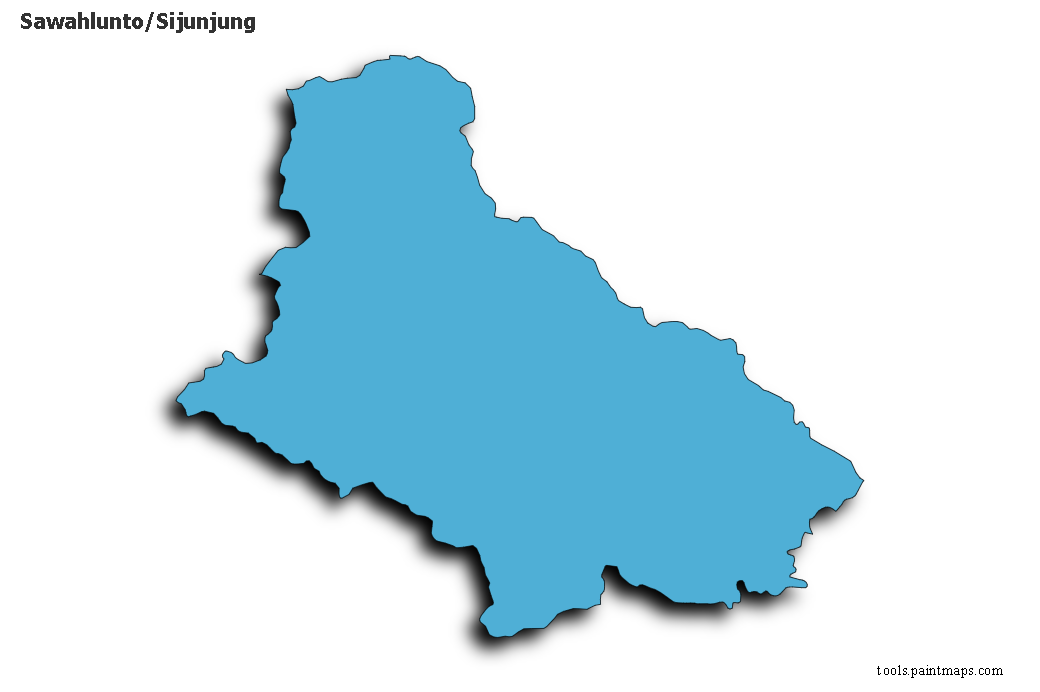 Sawahlunto/Sijunjung map with 3d shadow effect