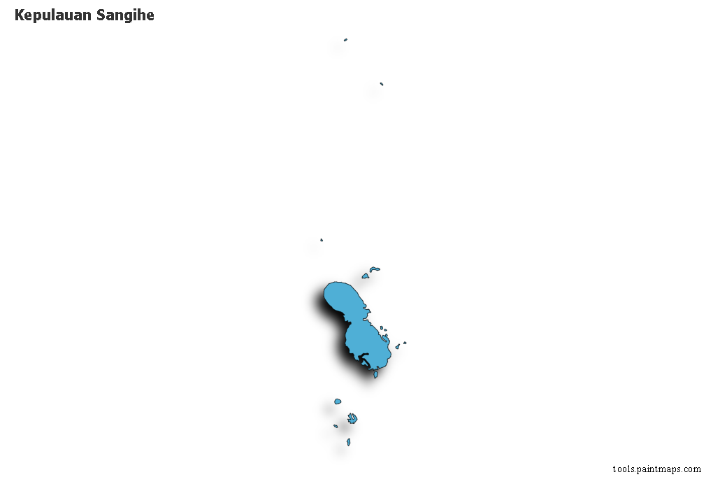 Kepulauan Sangihe map with 3d shadow effect