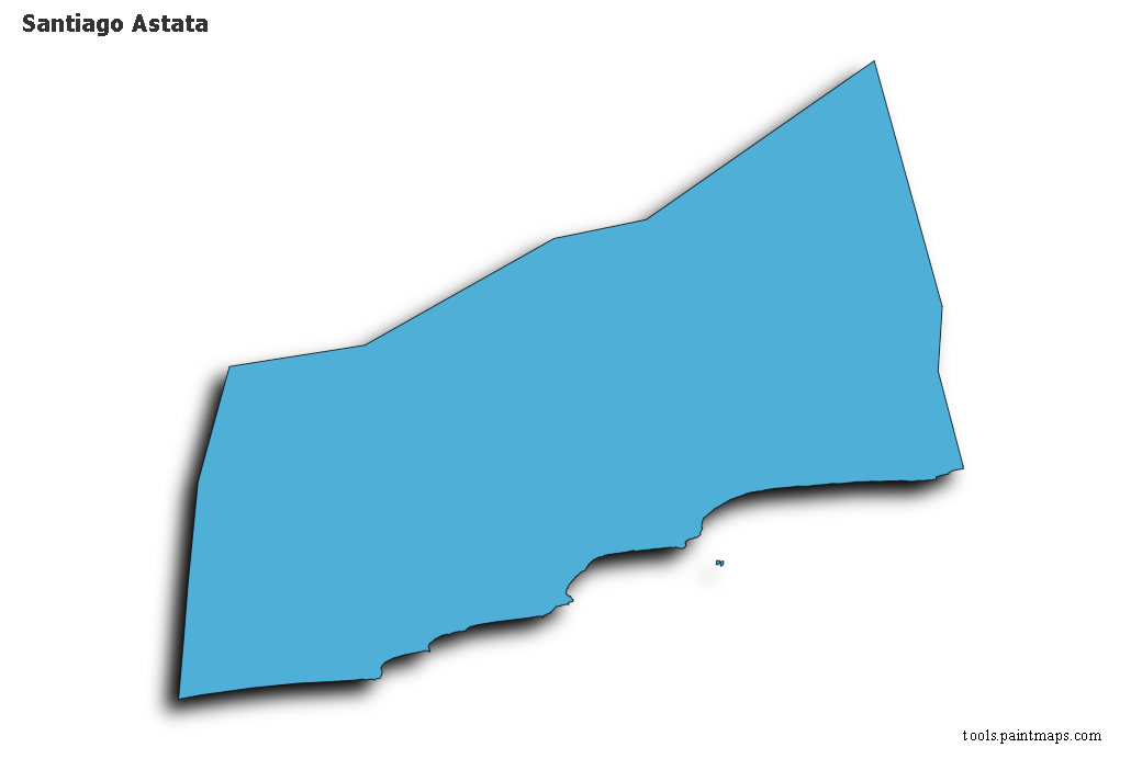 Santiago Astata map with 3d shadow effect