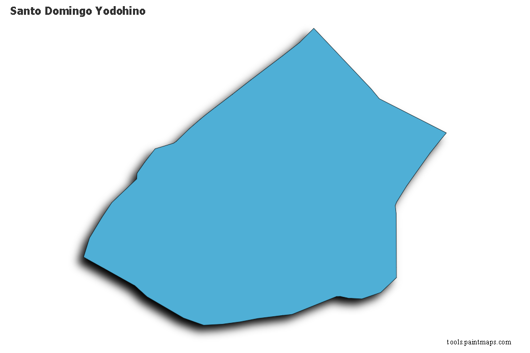 Santo Domingo Yodohino map with 3d shadow effect