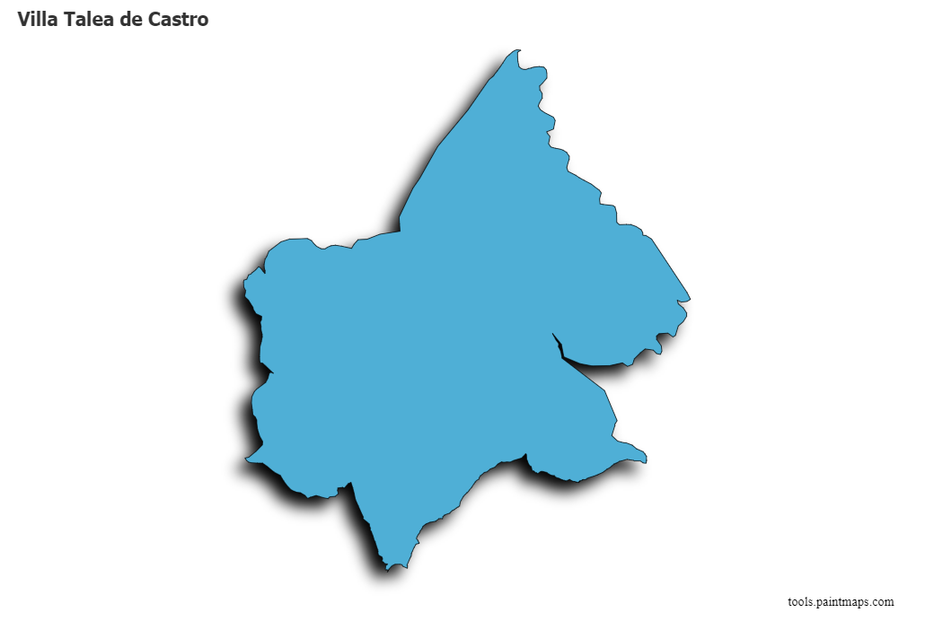 Villa Talea de Castro map with 3d shadow effect