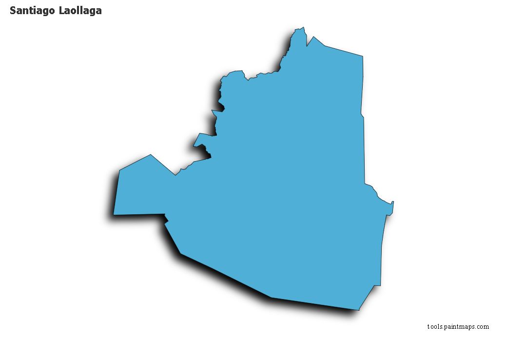 Santiago Laollaga map with 3d shadow effect