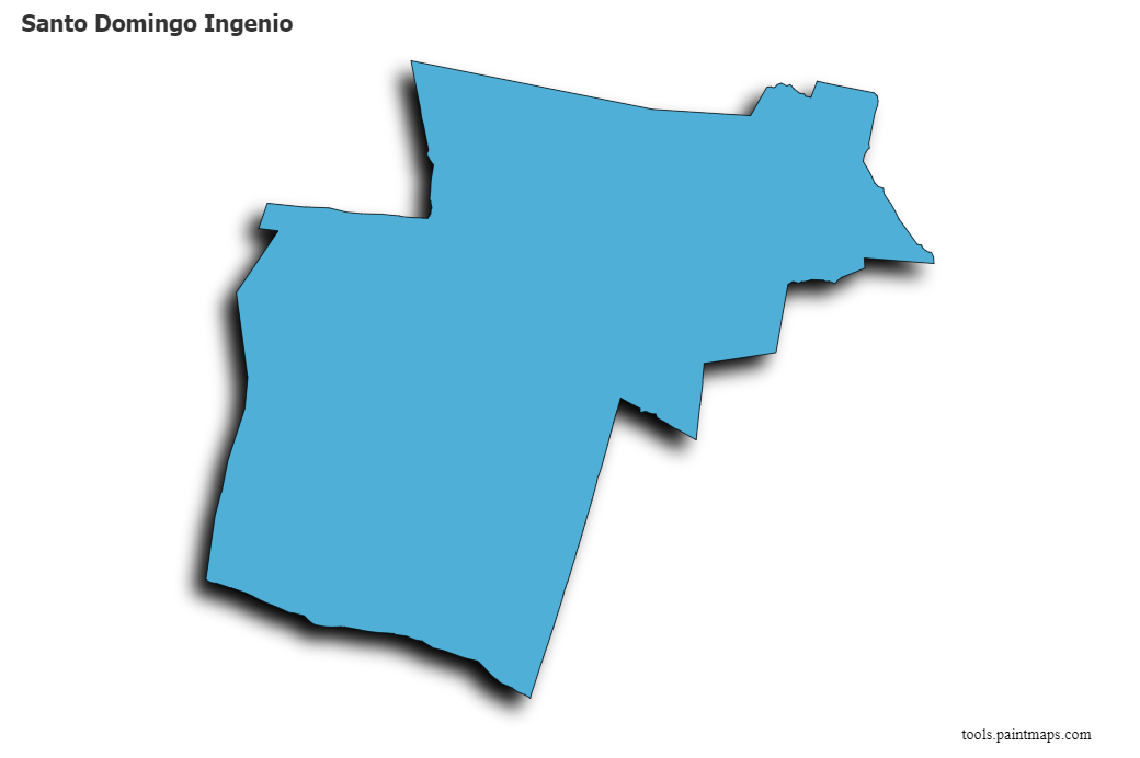 Santo Domingo Ingenio map with 3d shadow effect