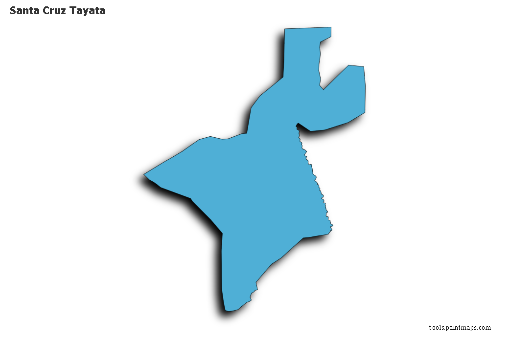 3D gölge efektli Santa Cruz Tayata haritası