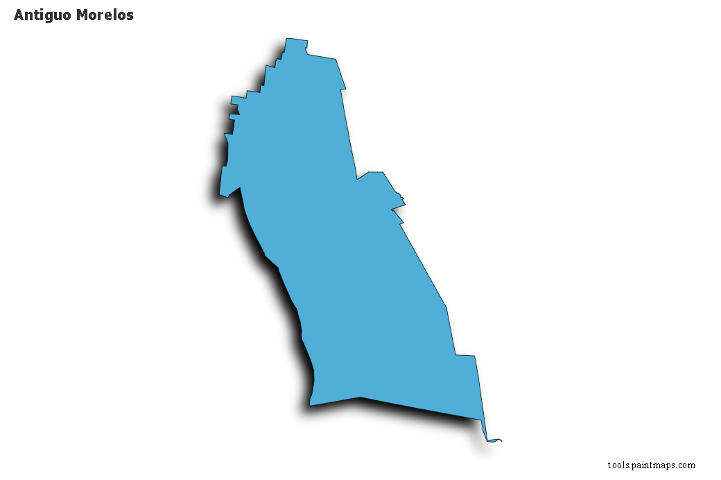 Antiguo Morelos map with 3d shadow effect