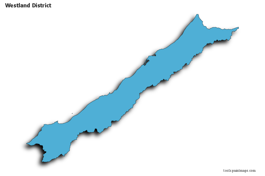 Westland map with 3d shadow effect