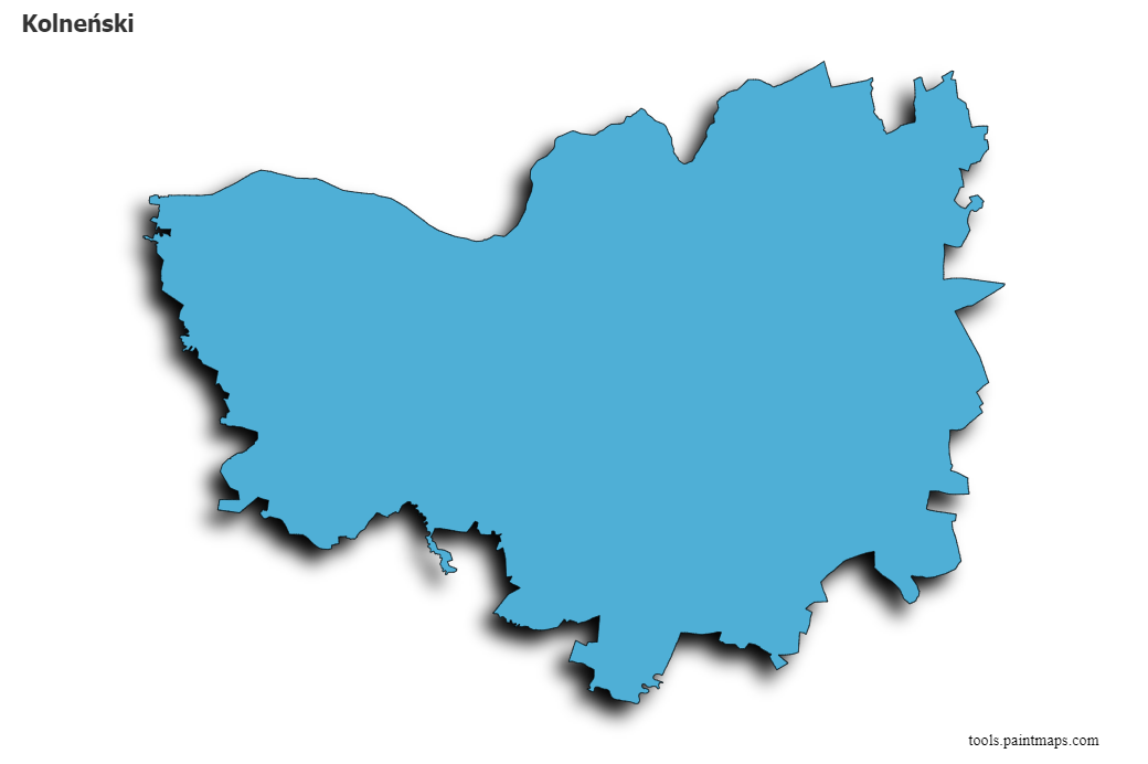 Kolneński map with 3d shadow effect