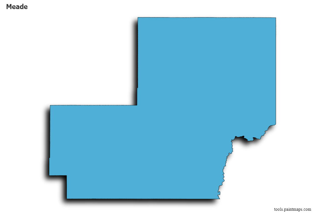 Mapa de Meade con efecto de sombra 3D