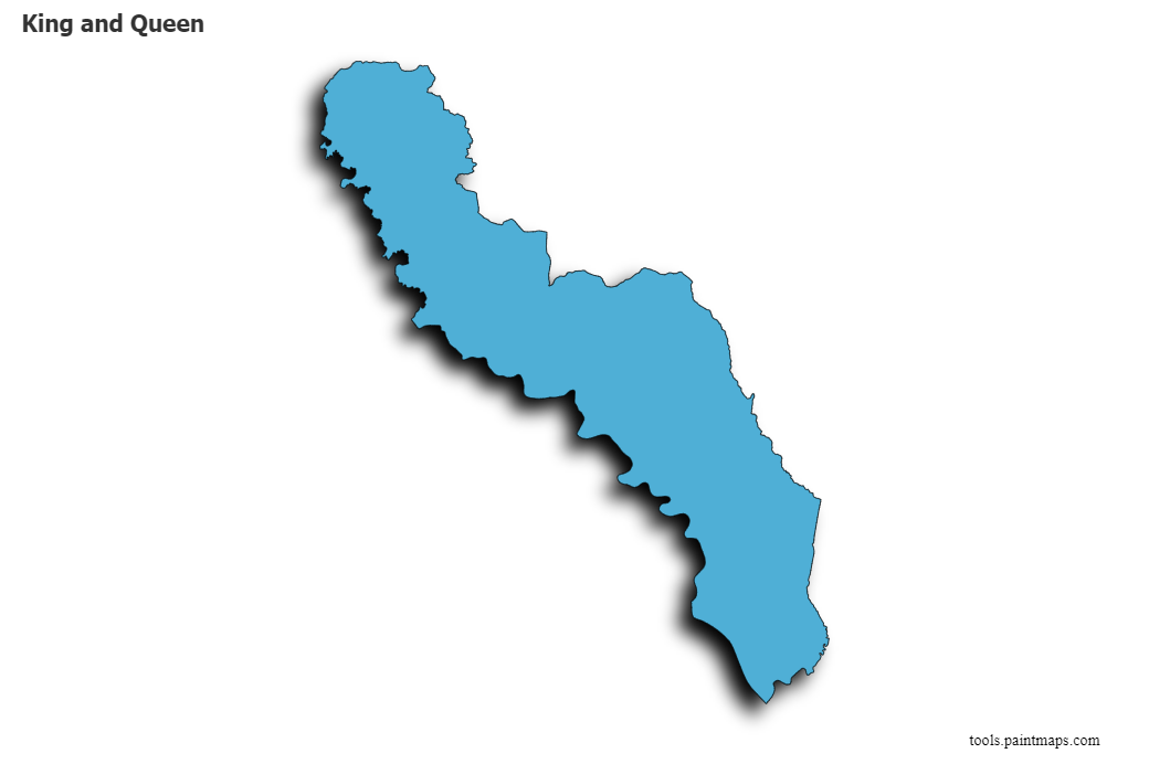 King and Queen map with 3d shadow effect