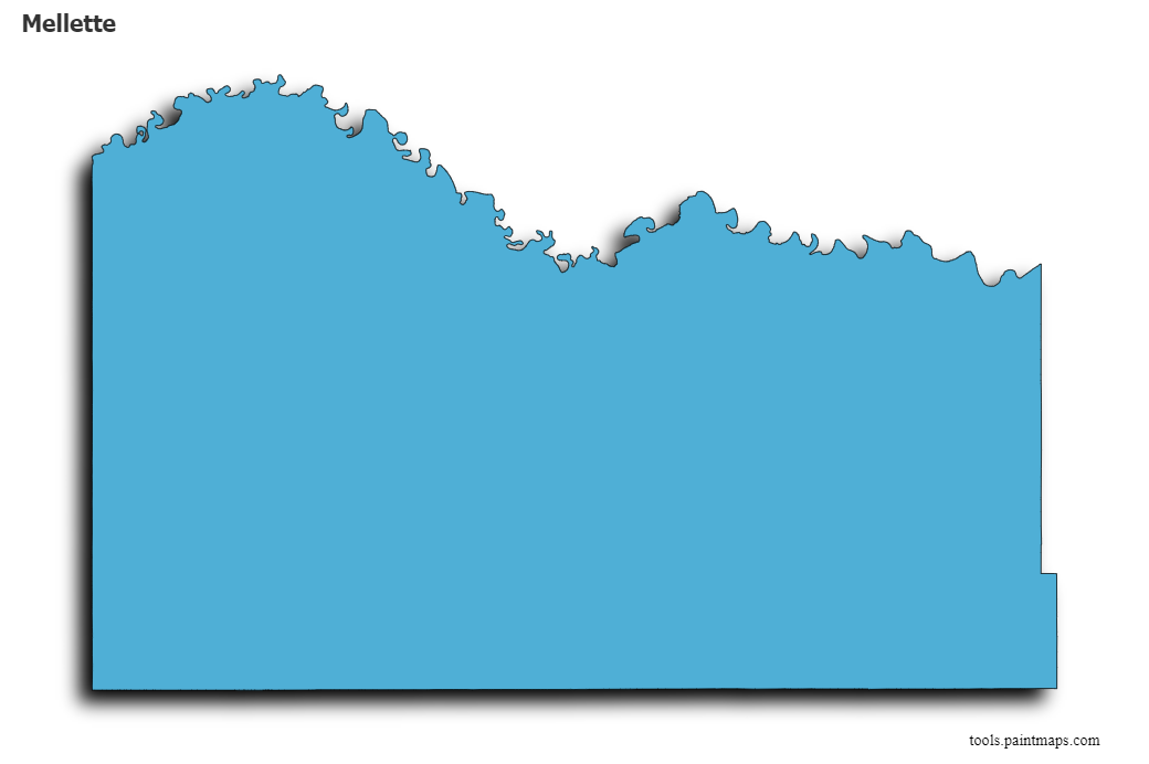 Mellette map with 3d shadow effect