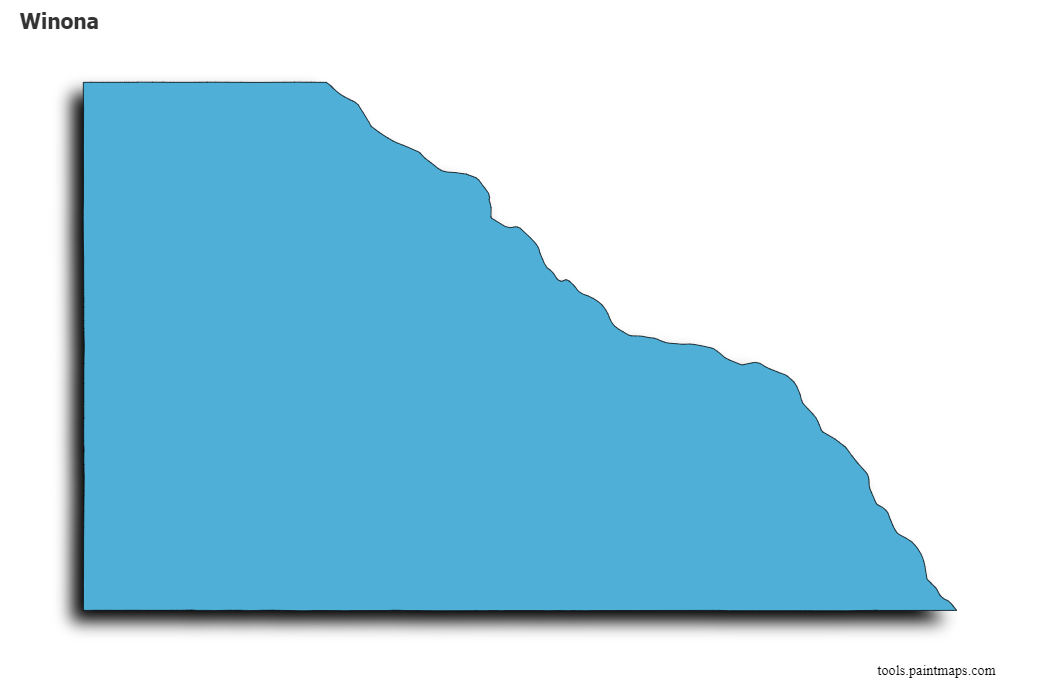 Winona map with 3d shadow effect
