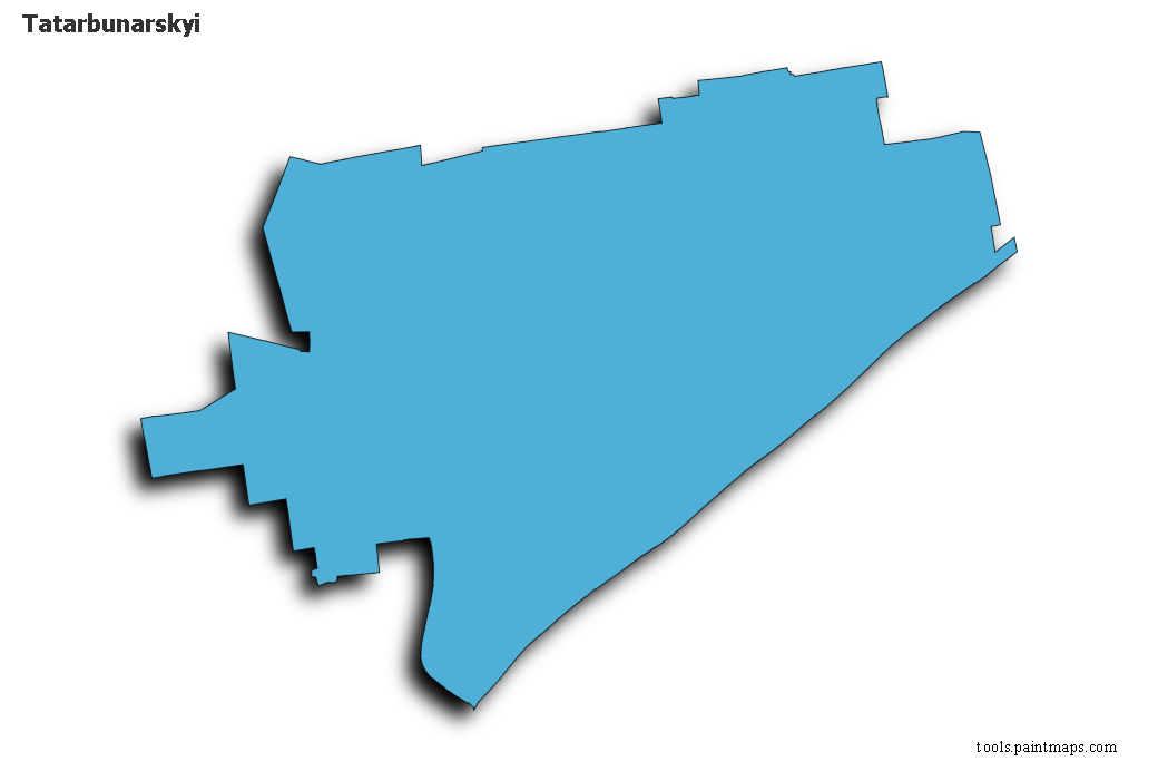 Mapa de Tatarbunarskyi con efecto de sombra 3D