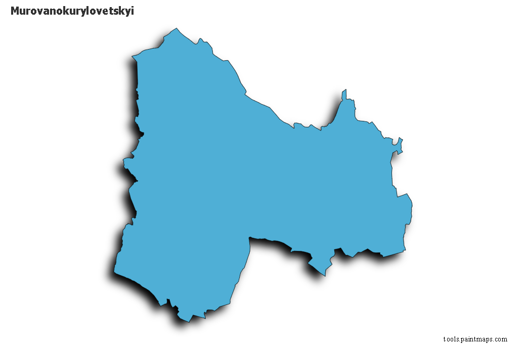 3D gölge efektli Murovanokurylovetskyi haritası