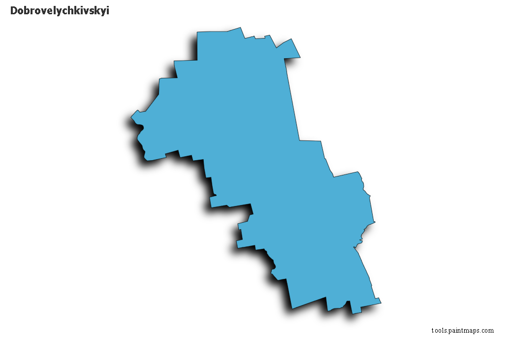 3D gölge efektli Dobrovelychkivskyi haritası