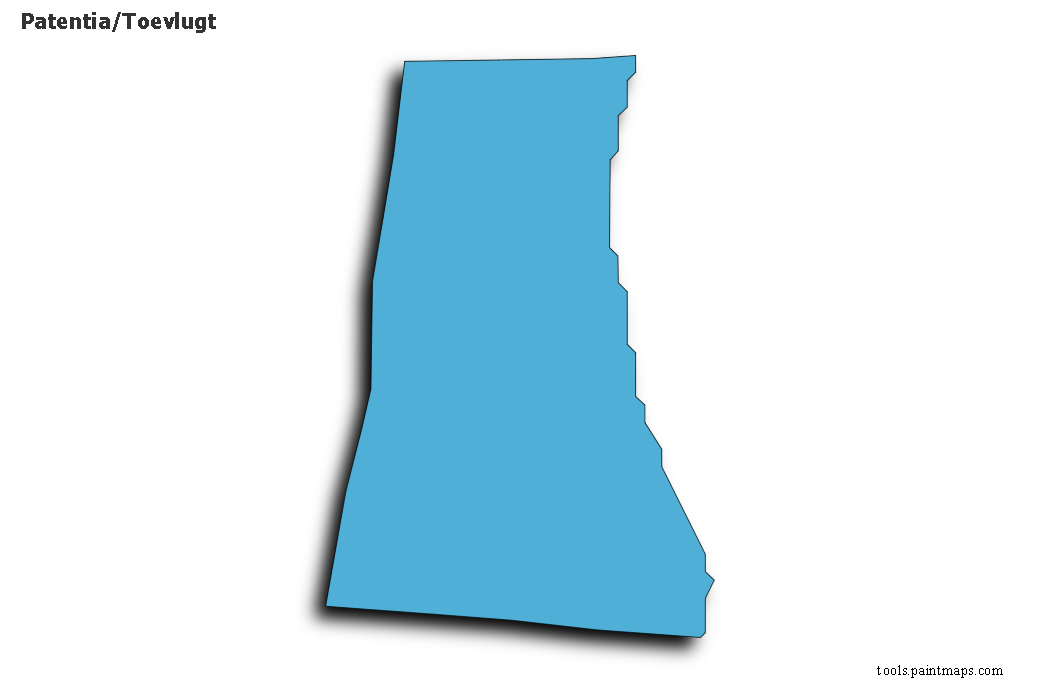 Mapa de Patentia/Toevlugt con efecto de sombra 3D