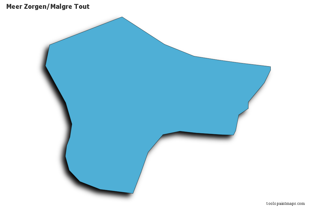 3D gölge efektli Meer Zorgen/Malgre Tout haritası