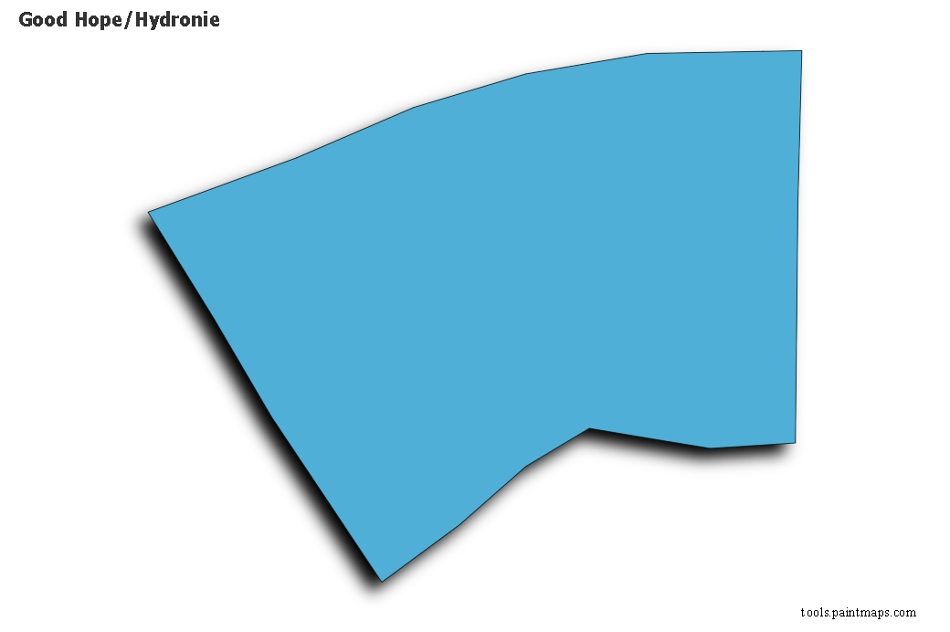 3D gölge efektli Good Hope/Hydronie haritası