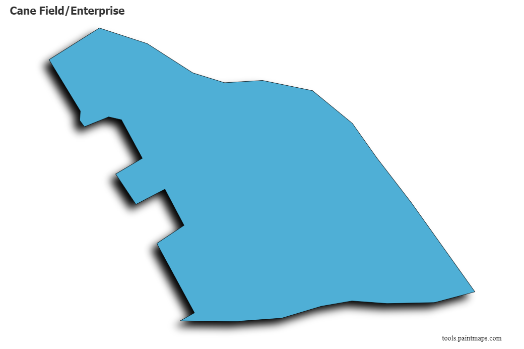 3D gölge efektli Cane Field/Enterprise haritası