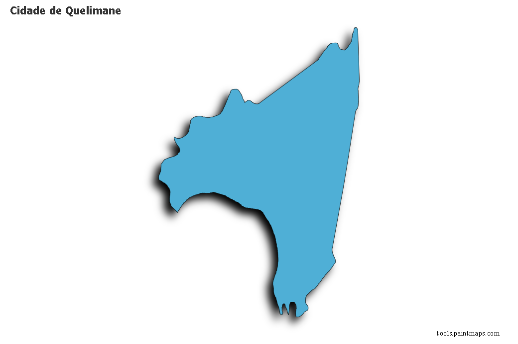 3D gölge efektli Cidade de Quelimane haritası