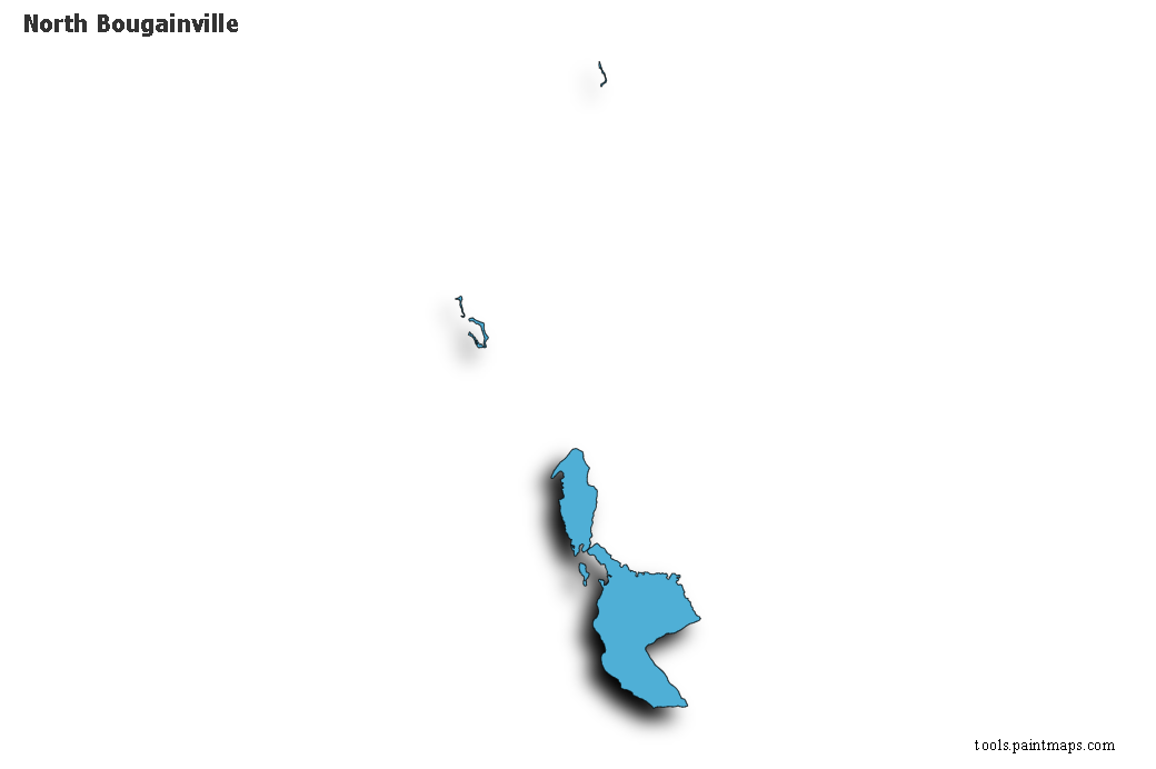 3D gölge efektli North Bougainville haritası