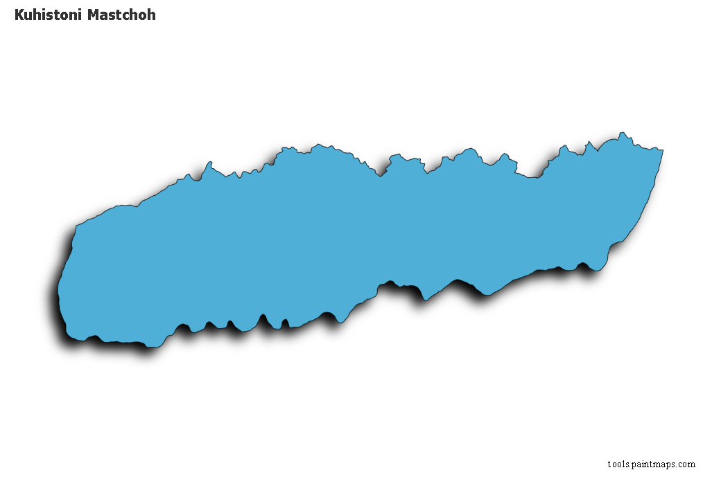 Kuhistoni Mastchoh map with 3d shadow effect