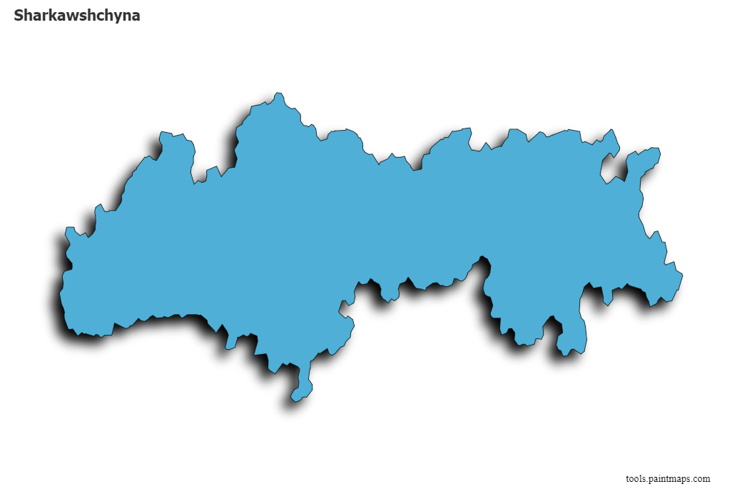 Sharkawshchyna map with 3d shadow effect