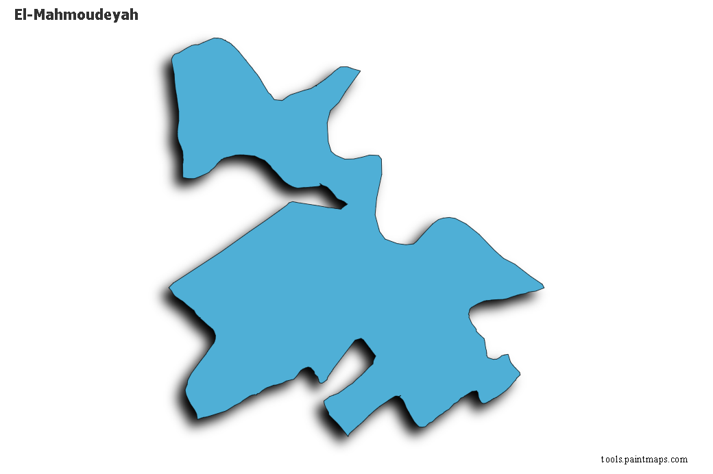 El-Mahmoudeyah map with 3d shadow effect