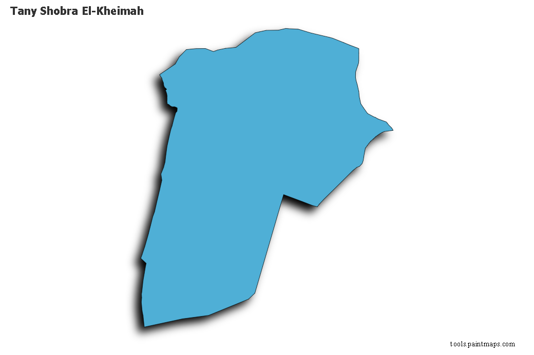 Tany Shobra El-Kheimah map with 3d shadow effect