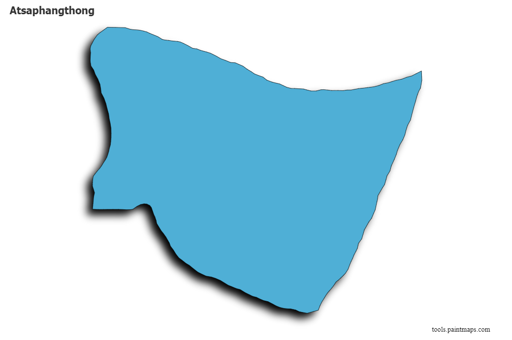 Mapa de Atsaphangthong con efecto de sombra 3D