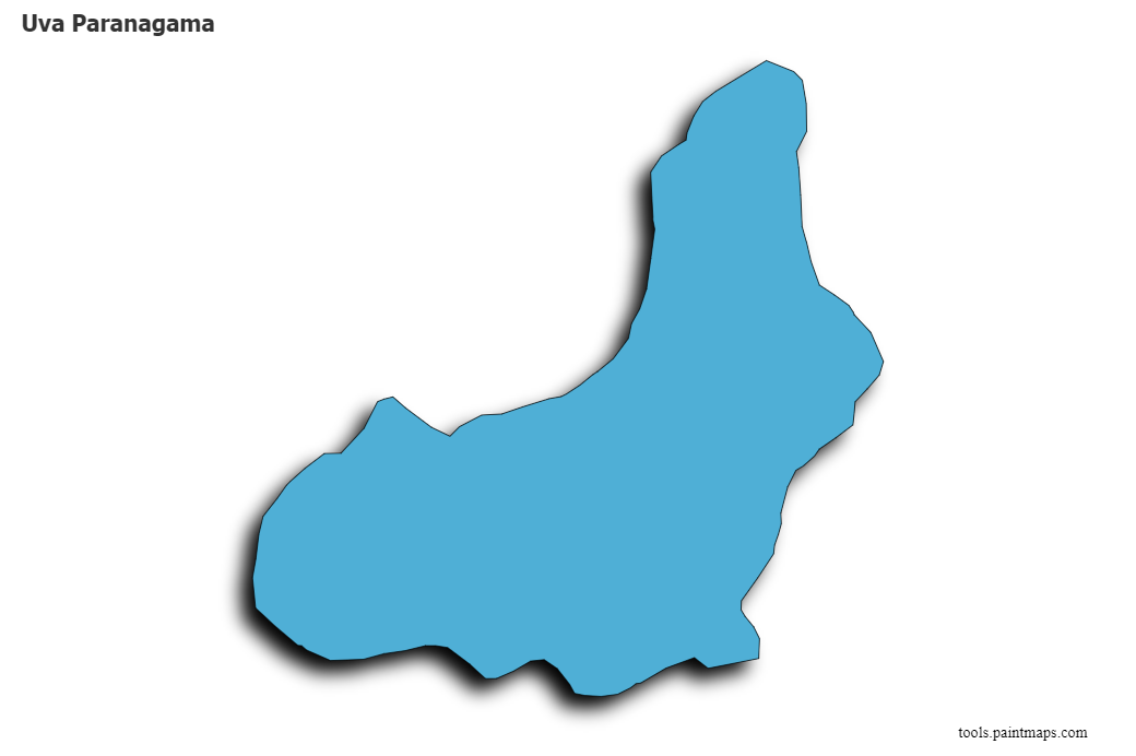 Mapa de Uva Paranagama con efecto de sombra 3D