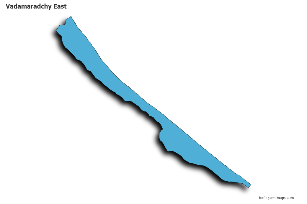 3D gölge efektli Vadamaradchy East haritası