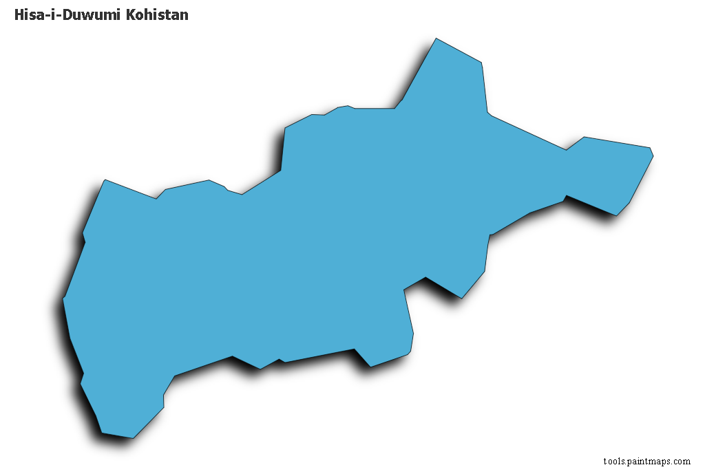 Hisa-i-Duwumi Kohistan map with 3d shadow effect