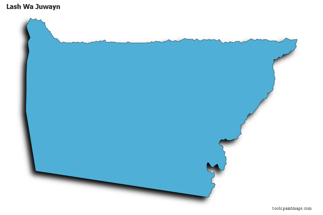 Lash wa Juwayn map with 3d shadow effect