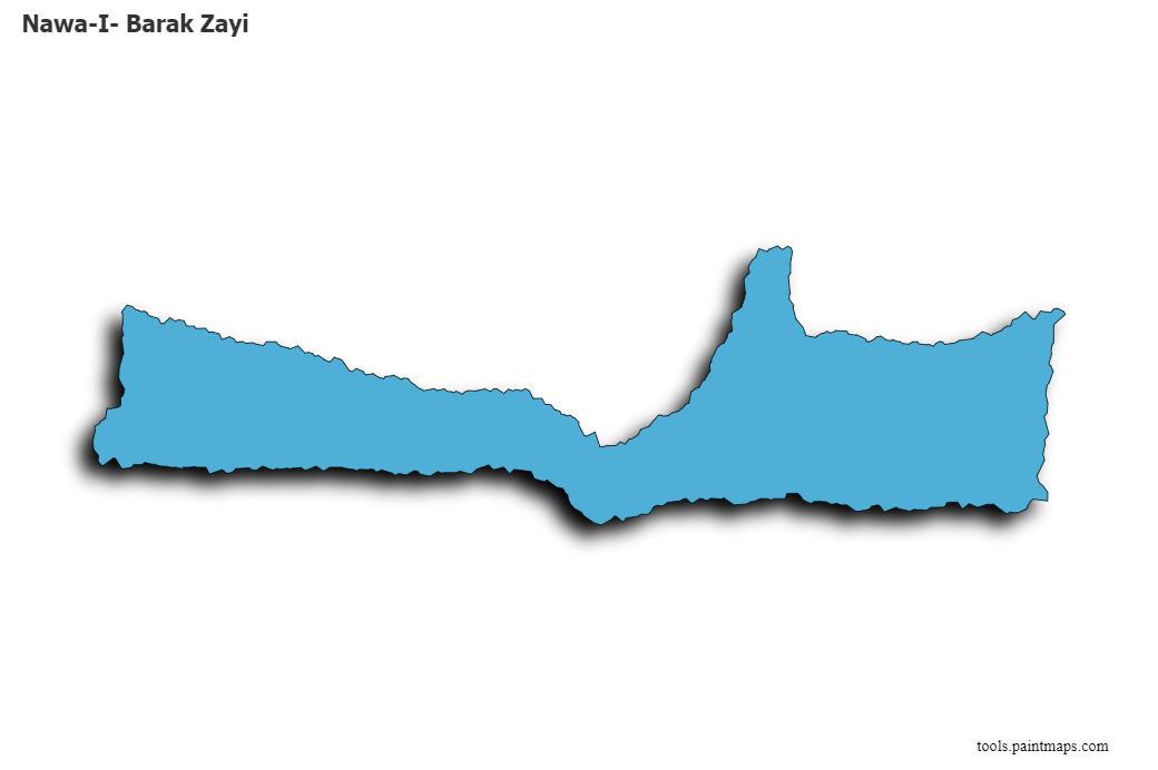 Nawa-i-Barak Zayi map with 3d shadow effect