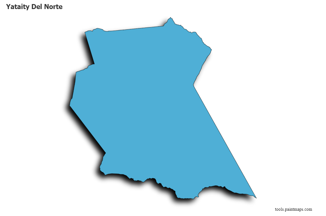 3D gölge efektli Yataity Del Norte haritası