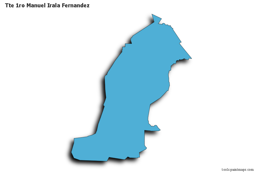 3D gölge efektli Tte 1ro Manuel Irala Fernandez haritası