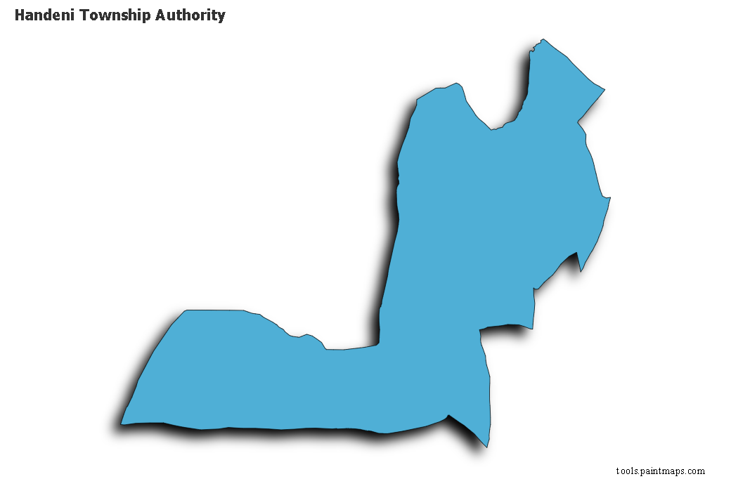 Handeni Township Authority map with 3d shadow effect